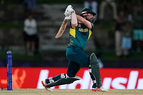 Travis Head bats against Bangladesh